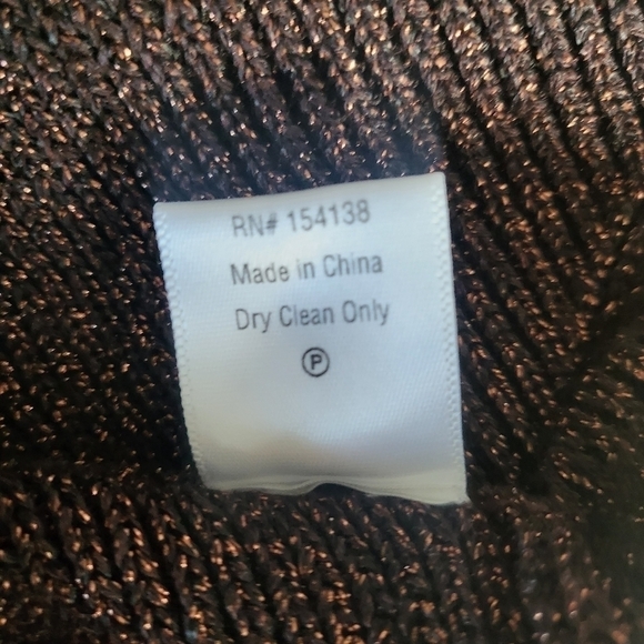 New Staud Cerro Metallic Brown Sweater Top Size Large - Picture 16 of 16